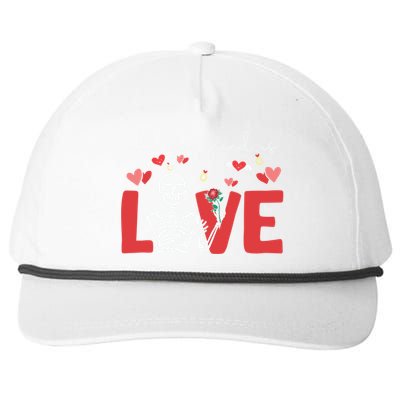 All You Need Is Love Skeleton Bones Valentine's Day Quote Gift Snapback Five-Panel Rope Hat