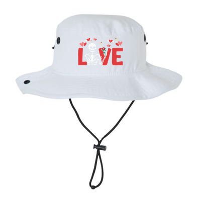 All You Need Is Love Skeleton Bones Valentine's Day Quote Gift Legacy Cool Fit Booney Bucket Hat