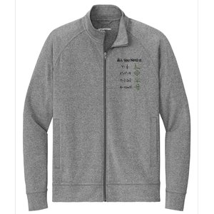 All You Need Is Love And Math Gift Stretch Full-Zip Cadet Jacket