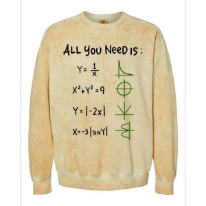 All You Need Is Love And Math Gift Colorblast Crewneck Sweatshirt