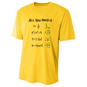 All You Need Is Love And Math Gift Youth Performance Sprint T-Shirt