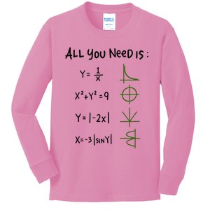 All You Need Is Love And Math Gift Kids Long Sleeve Shirt