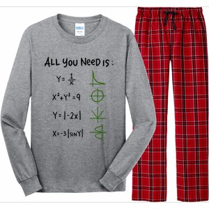 All You Need Is Love And Math Gift Long Sleeve Pajama Set