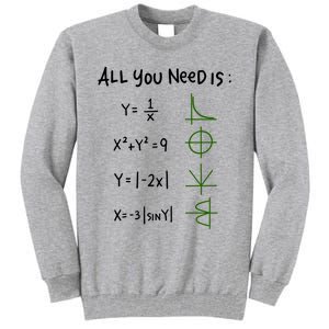 All You Need Is Love And Math Gift Tall Sweatshirt