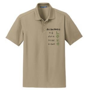 All You Need Is Love And Math Gift Dry Zone Grid Polo