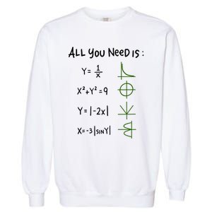 All You Need Is Love And Math Gift Garment-Dyed Sweatshirt