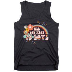 All You Need is Love Rainbow Groovy Vibes Hippie Tank Top