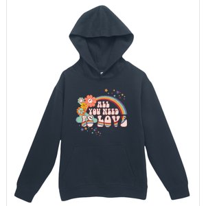 All You Need is Love Rainbow Groovy Vibes Hippie Urban Pullover Hoodie