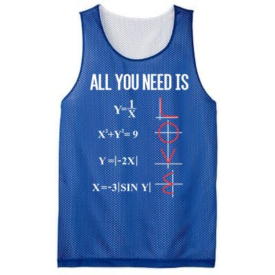 All You Need Is Love Funny Cute Math Equation Cool Gift Mesh Reversible Basketball Jersey Tank