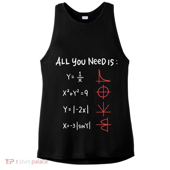 All You Need Is Love Math Cleveres Trigometry Design Great Gift Ladies PosiCharge Tri-Blend Wicking Tank