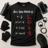 All You Need Is Love Math Cleveres Trigometry Design Great Gift Cooling Performance Crew T-Shirt