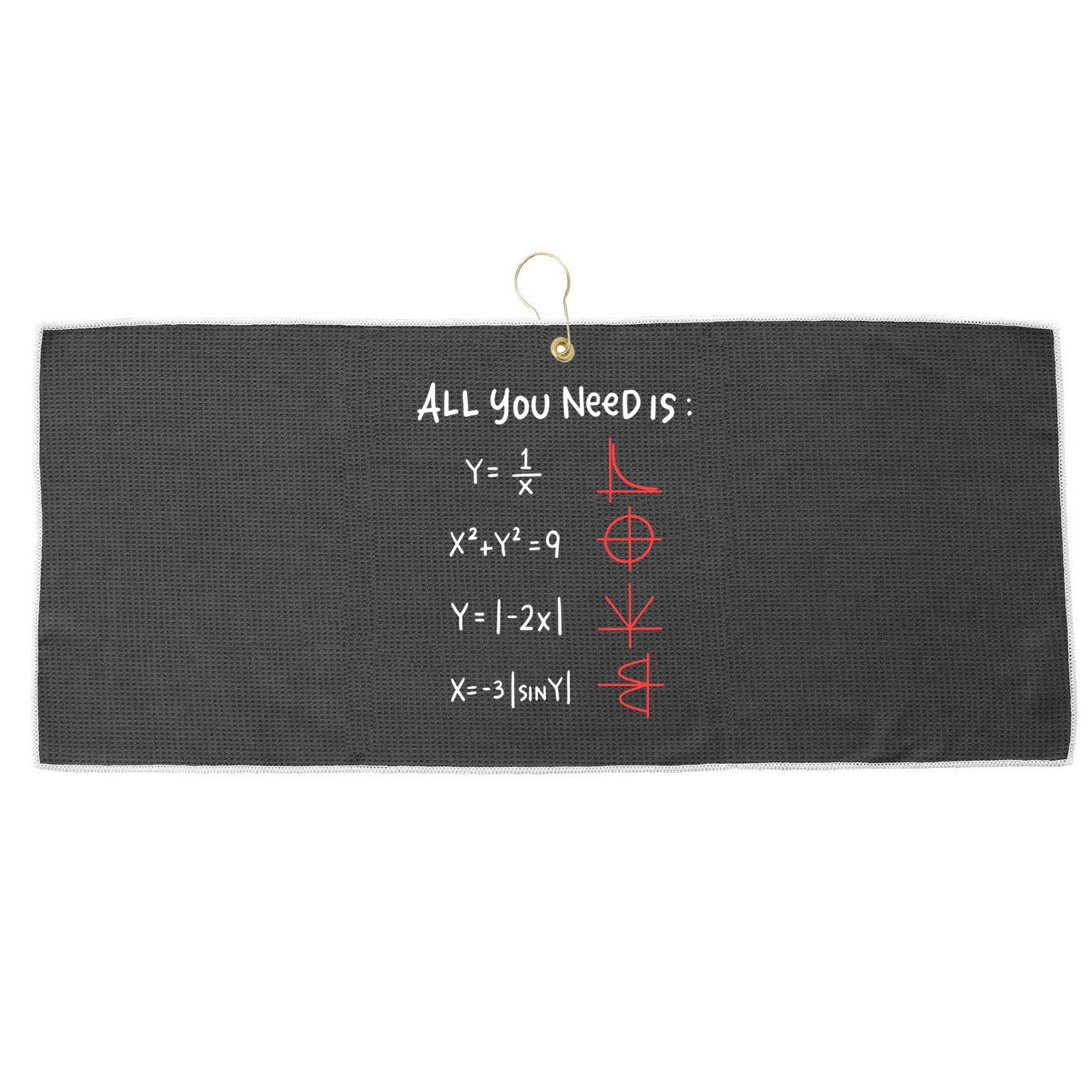All You Need Is Love Math Cleveres Trigometry Design Great Gift Large Microfiber Waffle Golf Towel