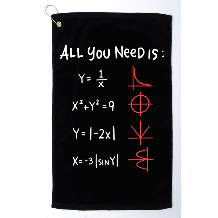 All You Need Is Love Math Cleveres Trigometry Design Great Gift Golf Towel
