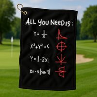 All You Need Is Love Math Cleveres Trigometry Design Great Gift Golf Towel