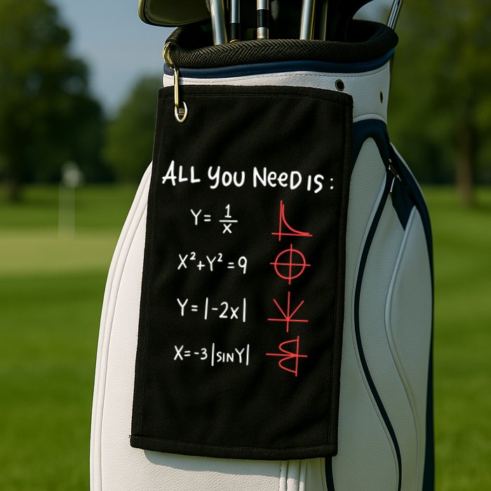 All You Need Is Love Math Cleveres Trigometry Design Great Gift Golf Towel