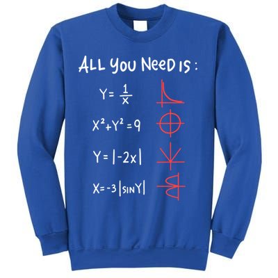 All You Need Is Love Math Cleveres Trigometry Design Great Gift Sweatshirt