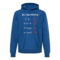 All You Need Is Love Math Cleveres Trigometry Design Great Gift Premium Hoodie