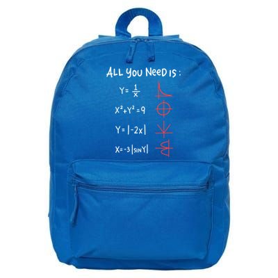 All You Need Is Love Math Cleveres Trigometry Design Great Gift 16 in Basic Backpack