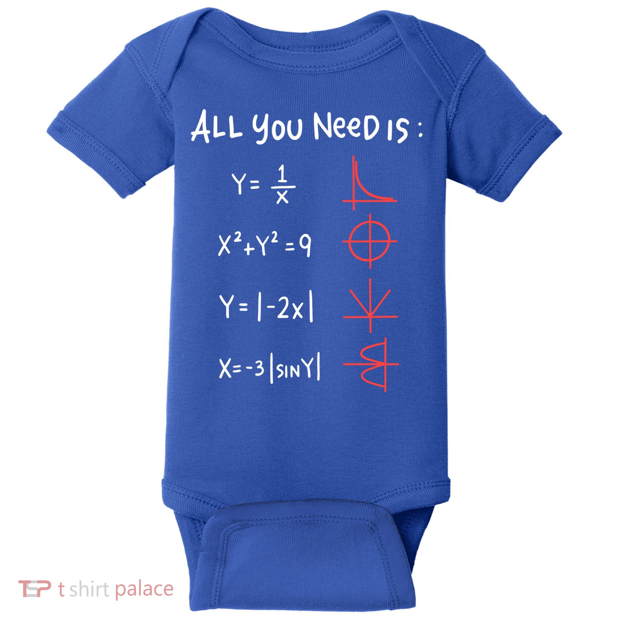 All You Need Is Love Math Cleveres Trigometry Design Great Gift Baby Bodysuit
