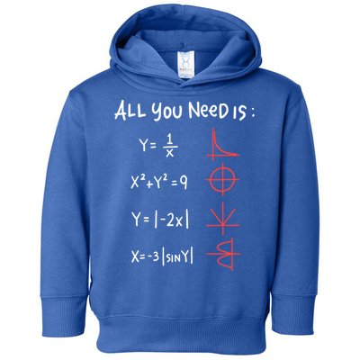All You Need Is Love Math Cleveres Trigometry Design Great Gift Toddler Hoodie