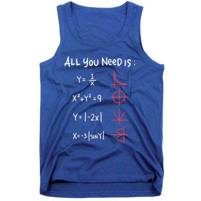 All You Need Is Love Math Cleveres Trigometry Design Great Gift Tank Top