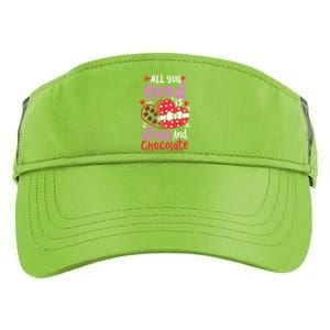 All You Need Is Love And Chocolate Cute Valentines Day Gift Adult Drive Performance Visor