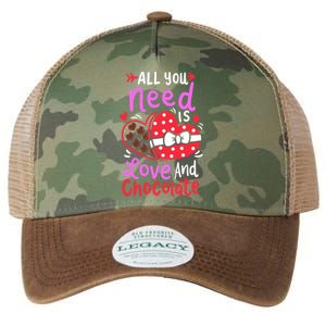 All You Need Is Love And Chocolate Cute Valentines Day Gift Legacy Tie Dye Trucker Hat