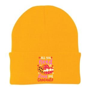 All You Need Is Love And Chocolate Cute Valentines Day Gift Knit Cap Winter Beanie