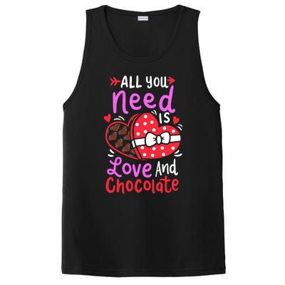 All You Need Is Love And Chocolate Cute Valentines Day Gift PosiCharge Competitor Tank