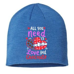 All You Need Is Love And Chocolate Cute Valentines Day Gift Sustainable Beanie