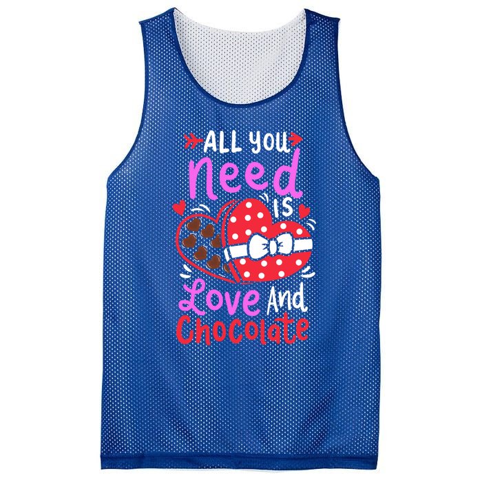 All You Need Is Love And Chocolate Cute Valentines Day Gift Mesh Reversible Basketball Jersey Tank