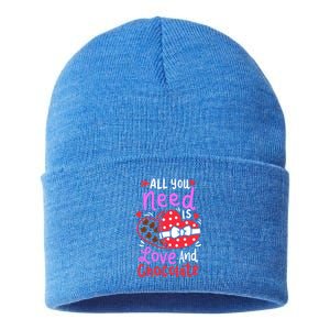 All You Need Is Love And Chocolate Cute Valentines Day Gift Sustainable Knit Beanie