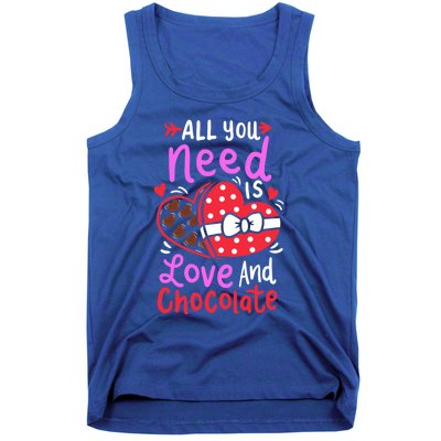 All You Need Is Love And Chocolate Cute Valentines Day Gift Tank Top