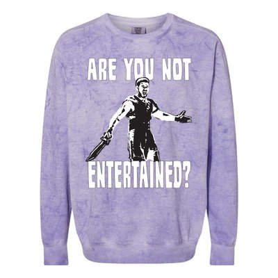 Are You Not Entertained Colorblast Crewneck Sweatshirt