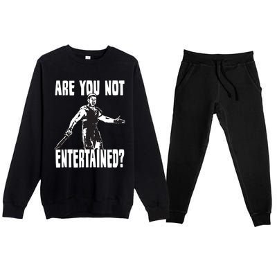 Are You Not Entertained Premium Crewneck Sweatsuit Set