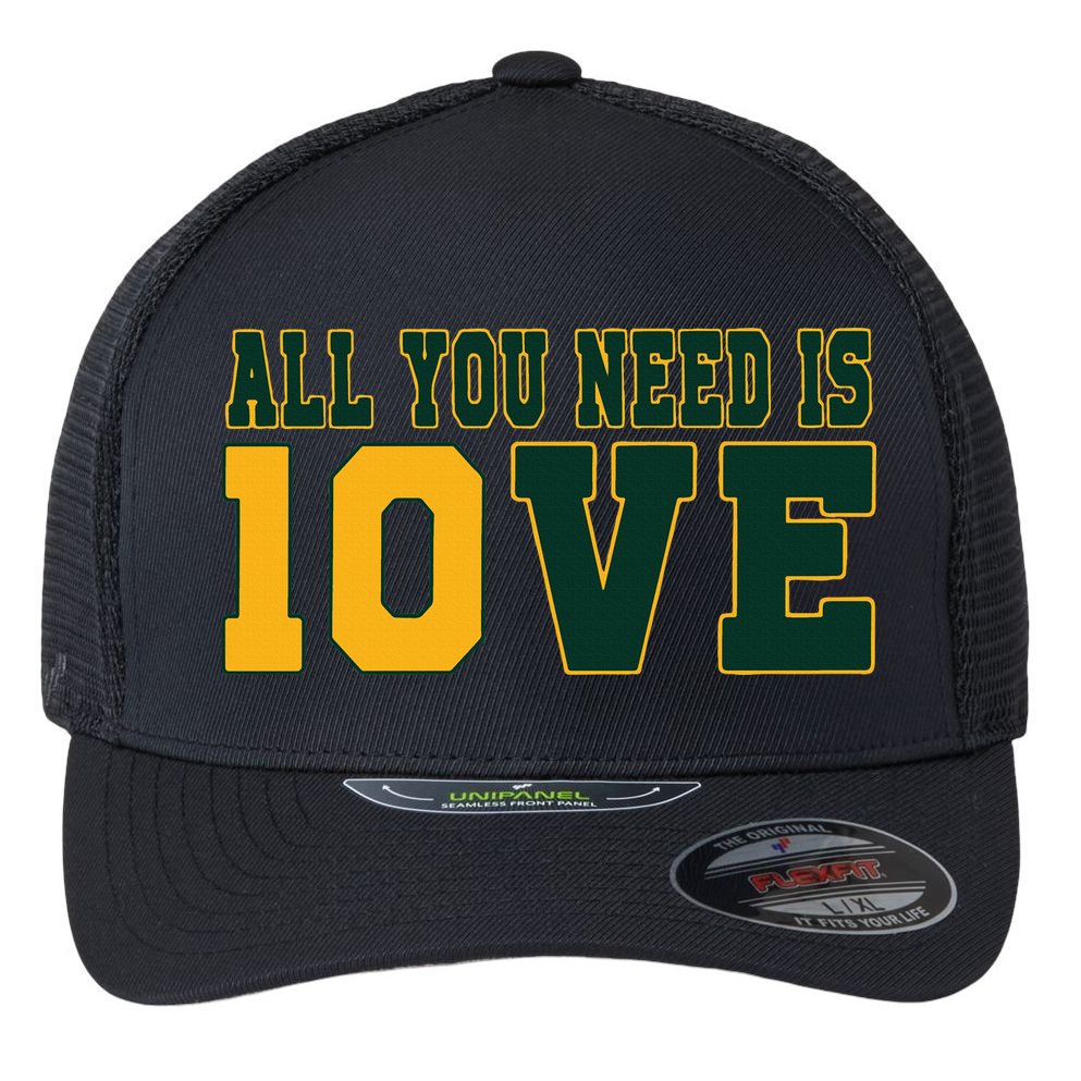 All You Need Is 10ve Funny Flexfit Unipanel Trucker Cap