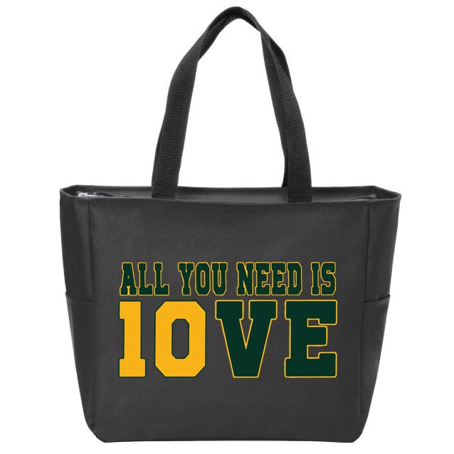 All You Need Is 10ve Funny Zip Tote Bag