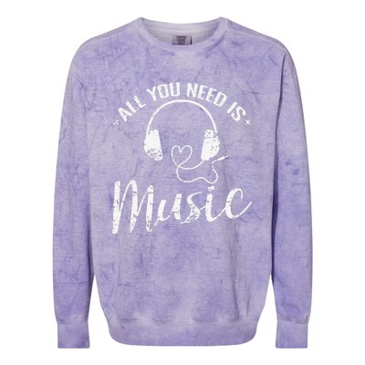 All You Need Is Music Colorblast Crewneck Sweatshirt