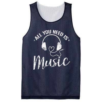 All You Need Is Music Mesh Reversible Basketball Jersey Tank