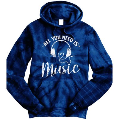 All You Need Is Music Tie Dye Hoodie