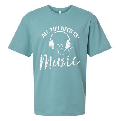 All You Need Is Music Sueded Cloud Jersey T-Shirt