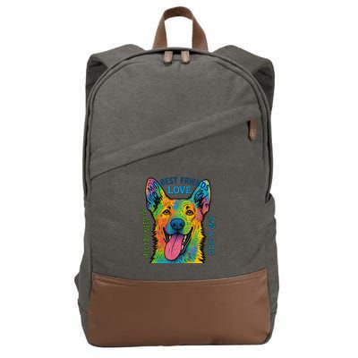 All You Need Is Love And A Dog Cotton Canvas Backpack