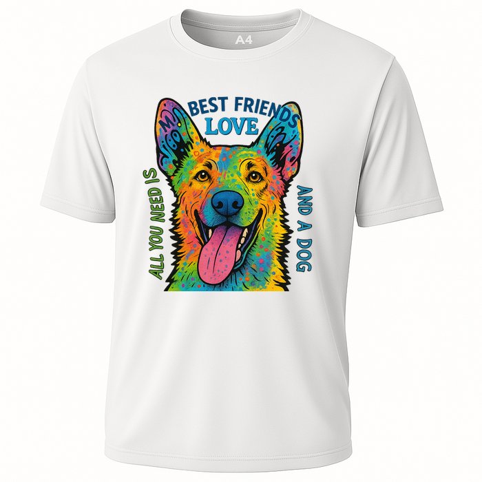 All You Need Is Love And A Dog Cooling Performance Crew T-Shirt