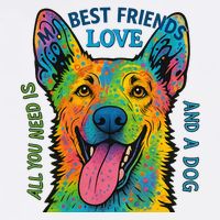 All You Need Is Love And A Dog Cooling Performance Crew T-Shirt