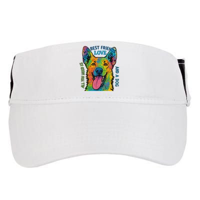 All You Need Is Love And A Dog Adult Drive Performance Visor