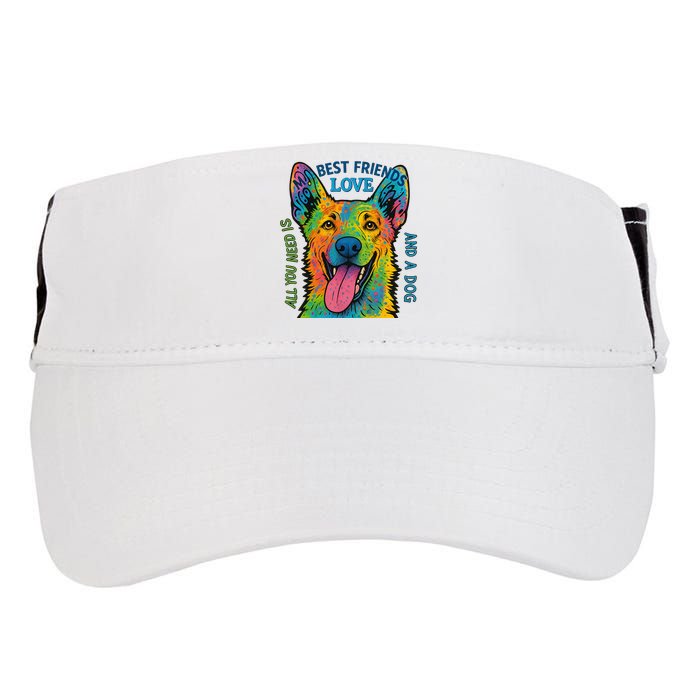 All You Need Is Love And A Dog Adult Drive Performance Visor