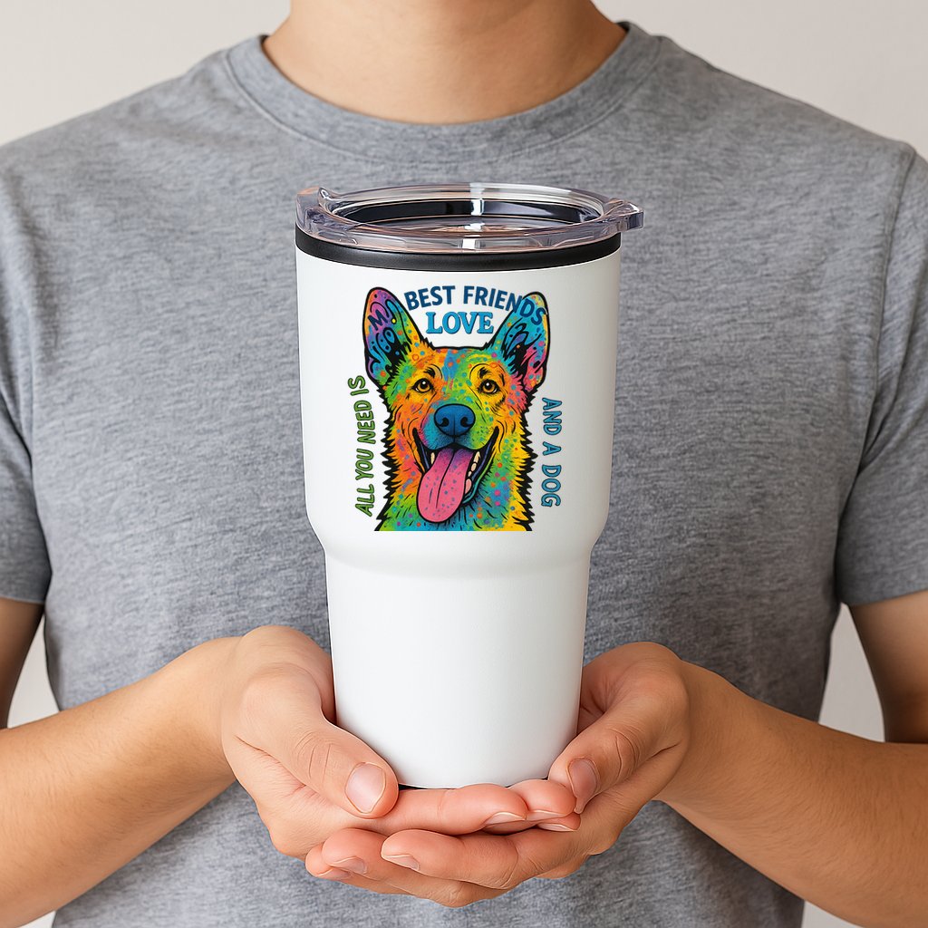 All You Need Is Love And A Dog Tumbler