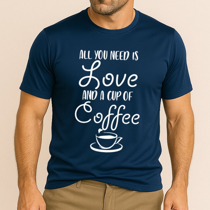 All You Need Is Love & Coffee Cooling Performance Crew T-Shirt
