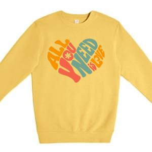 All You Need Is Love Heart Premium Crewneck Sweatshirt