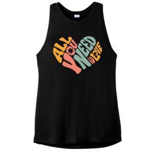 All You Need Is Love Heart Ladies PosiCharge Tri-Blend Wicking Tank